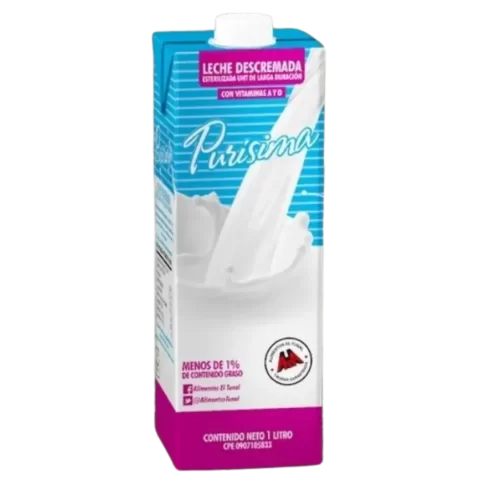 Leche Descremada Purisima 1lt