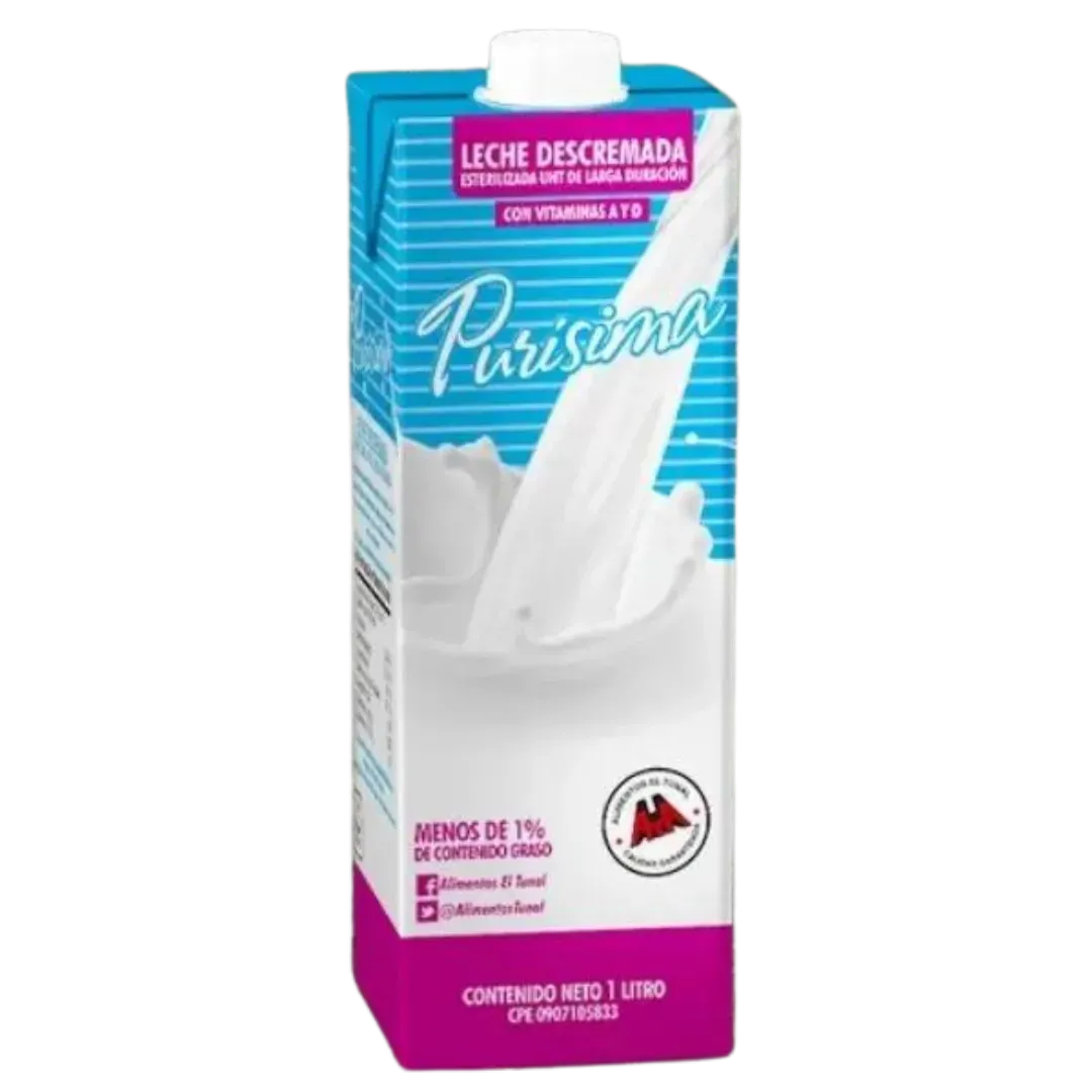 Leche Descremada Purisima 1lt