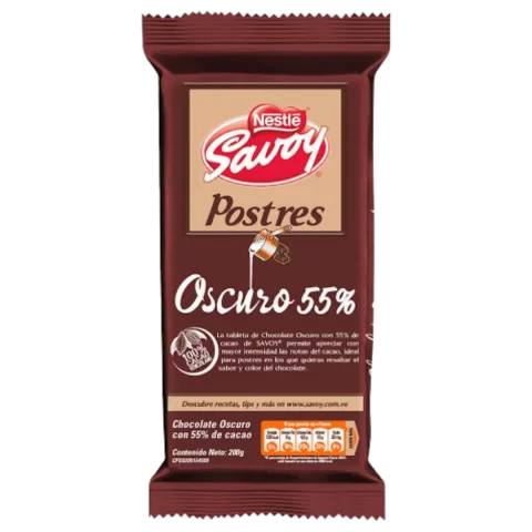 Chocolate Savoy Postres Oscuro 55% 200gr