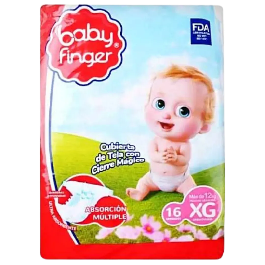 Pañales Baby Finger Talla XG 16und