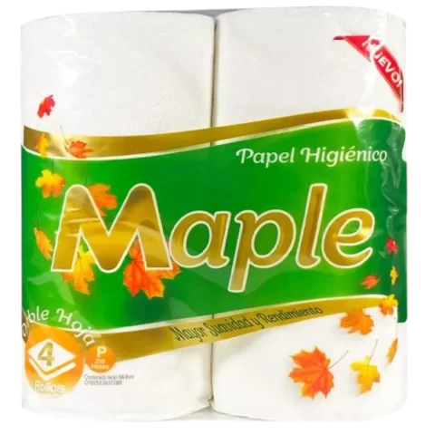 Papel Higienico Maple 215 hojas 4 Rollos