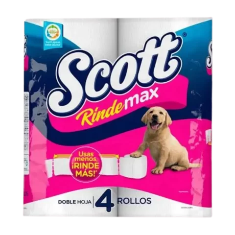 Papel Higienico Scott 165 hojas 4 Rollos