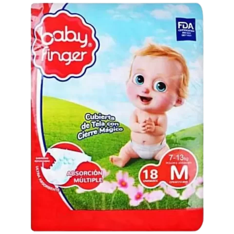 Pañales Baby Finger Talla M 18und