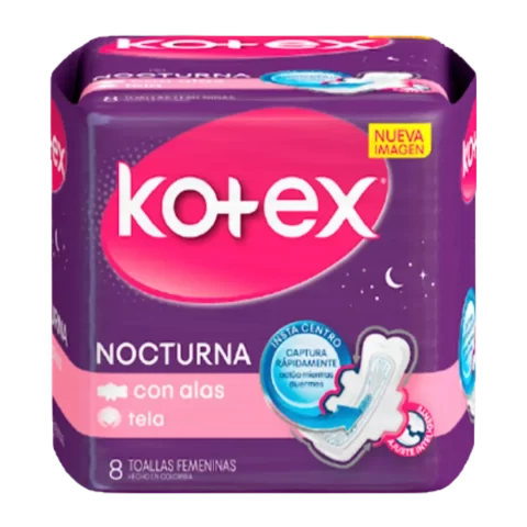 Toallas Sanitarias Nocturna Kotex 8und