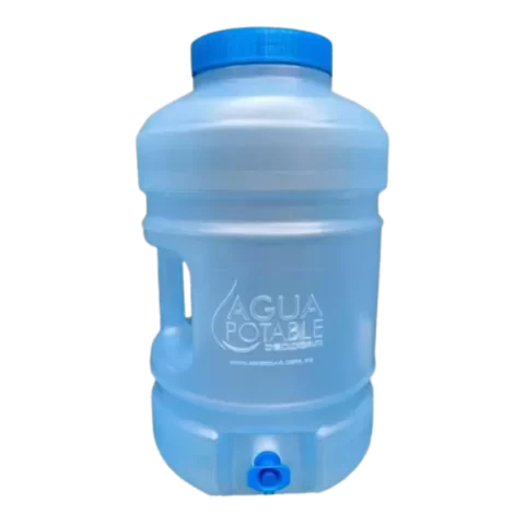 Botellon Azul Decocar Boca Ancha con Dispensador por und
