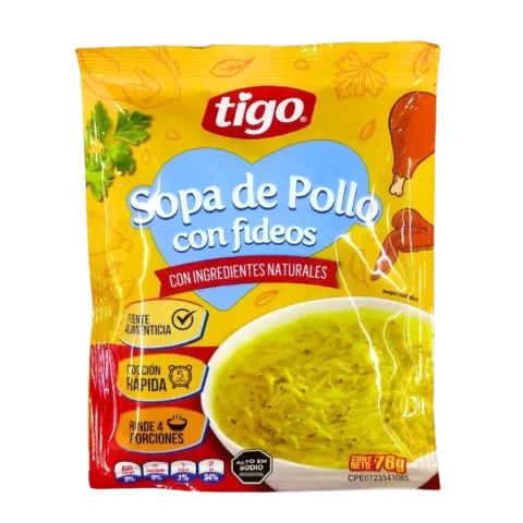 Sopa Tigo de Pollo Con Fideos 76gr