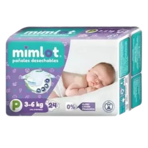 Pañales Mimlot Talla P 24und