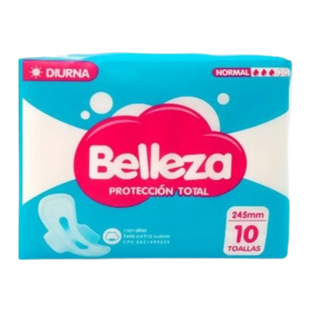 Toallas Sanitarias Belleza Diurna 245mm 10und