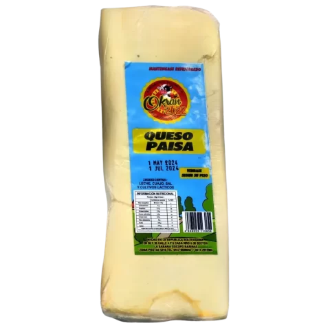 Queso Blanco Paisa Okran por kg