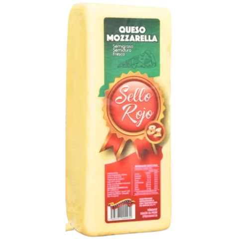 Queso Mozzarella Sello Rojo por kg