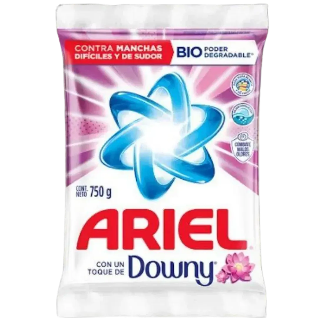 Detergente en Polvo Ariel con Downy 750gr