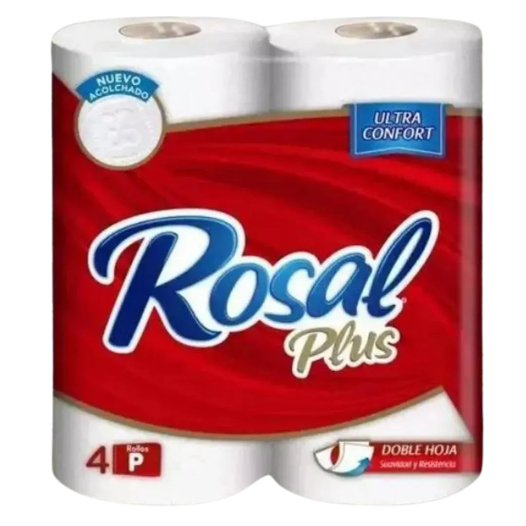 Papel Higienico Rosal 180 hojas 4 Rollos