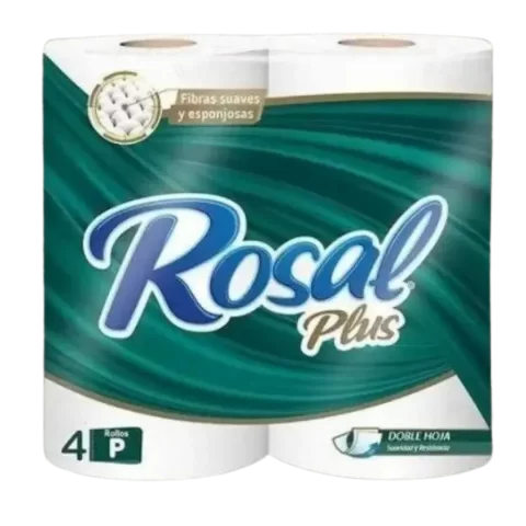 Papel Higienico Rosal 215 hojas 4 Rollos