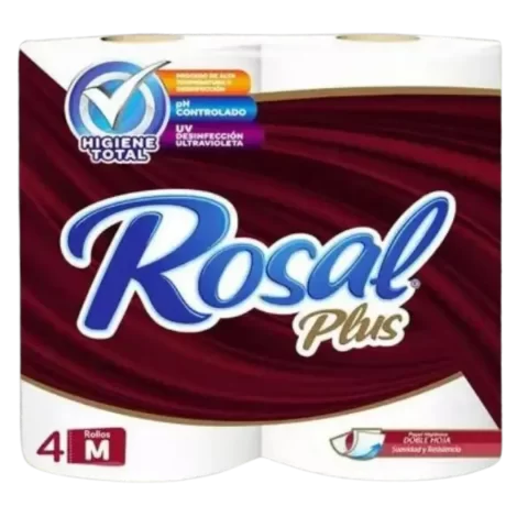 Papel Higienico Rosal 300 hojas 4 Rollos