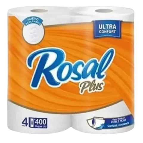 Papel Higienico Rosal 400 hojas 4 Rollos