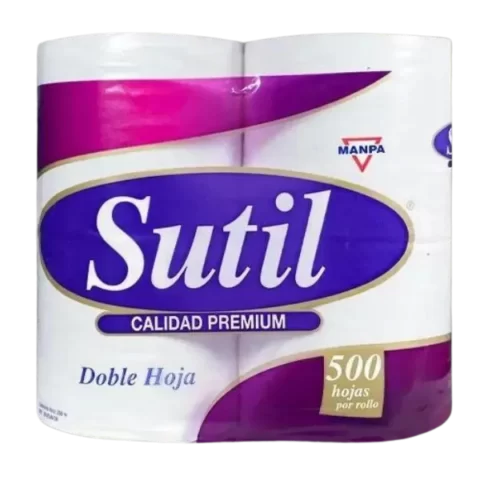 Papel Higienico Sutil 500 hojas 4 Rollos