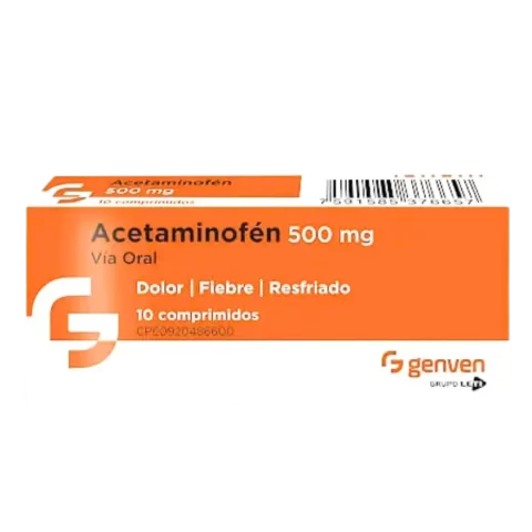 Acetaminofen Genven 500mg x 10tab