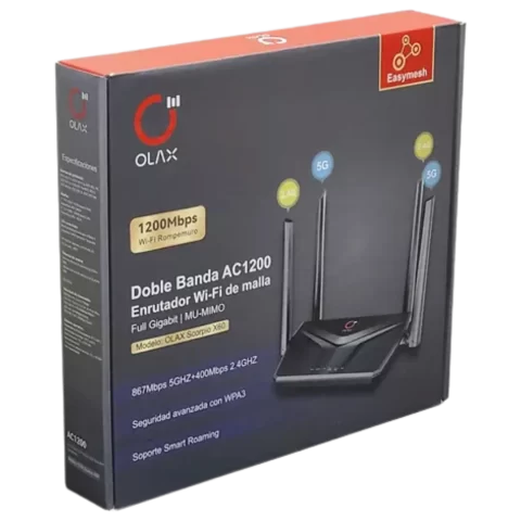Routers Olax Gigabit Doble Banda 1200mbps