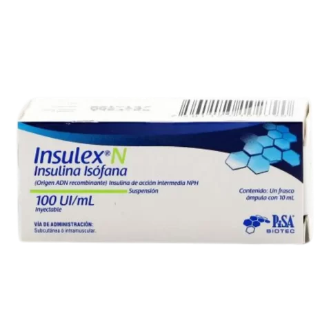Insulina Insulex Nph Pisa 100ui/ml x 10ml